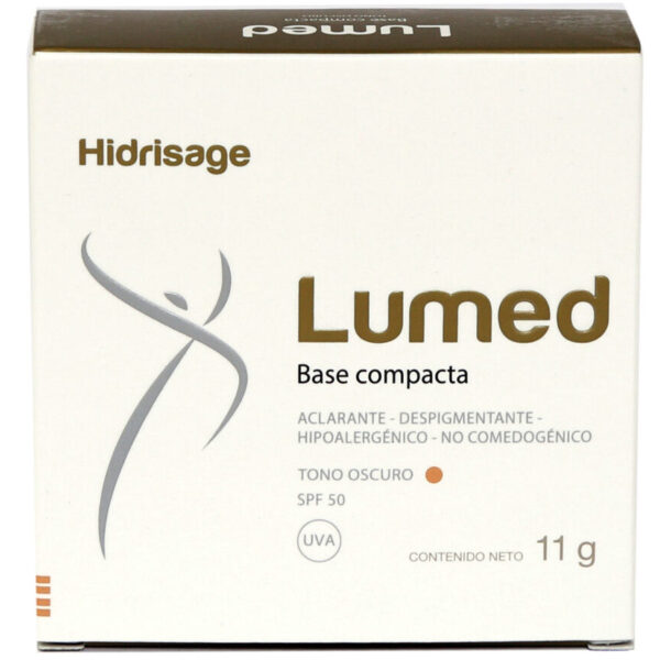 HIDRISAGE LUMED BASE COMPACTA TONO OSCURO SPF 50+ 11GR