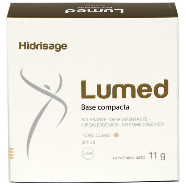 HIDRISAGE LUMED BASE COMPACTA TONO CLARO SPF 50+ 11GR
