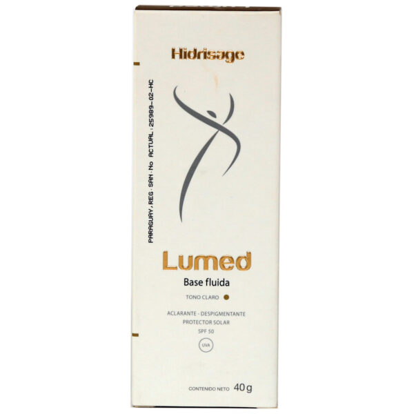 HIDRISAGE LUMED BASE FLUIDA SPF50+ TONO CLARO x40GR
